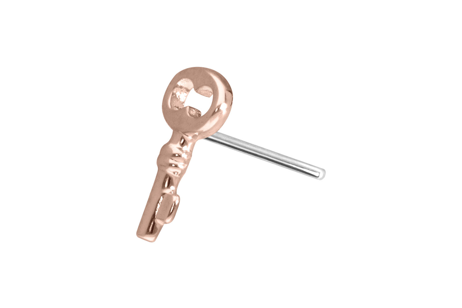 14 Karat Gold Aufsatz mit Titan Push Pin SCHLÜSSEL von Piercingline